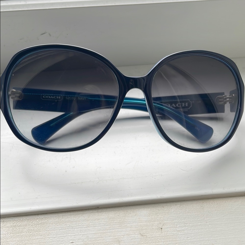 Coach Blue Oversized Sunglasses
